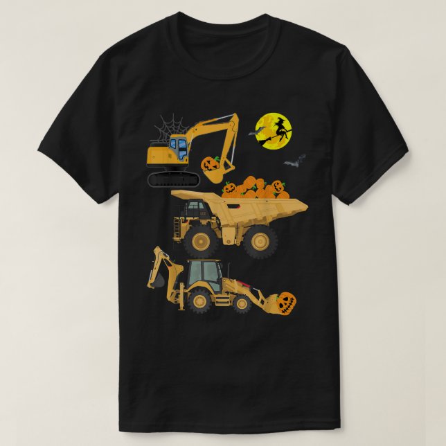 Halloween Jungs Kids Kleinkind Pumpkin Constructio T-Shirt (Design vorne)