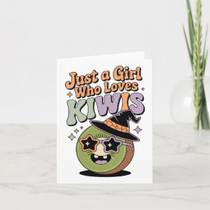 Halloween Just a Girl Who Lieben Kiwis Women Girls Karte