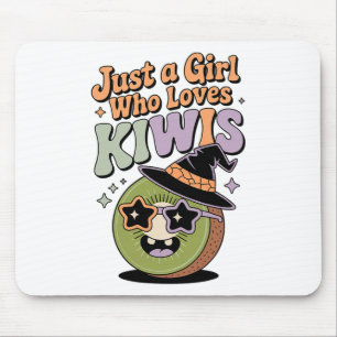 Halloween Just a Girl Who Lieben Kiwis Women Girls Mousepad