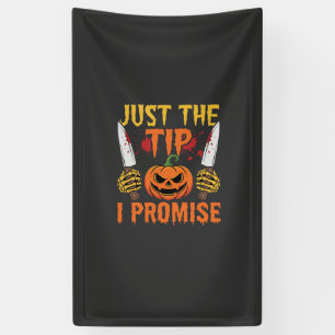 Halloween Just The Tip Kürbismesser Grafik Banner