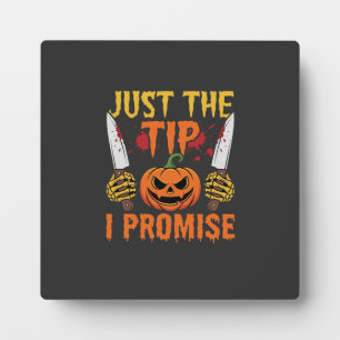 Halloween Just The Tip Kürbismesser Grafik Fotoplatte