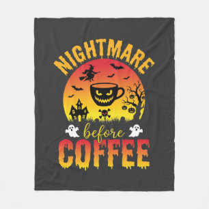 Halloween-Kaffe-Albtraum vor Kaffee Gruselig Ve Fleecedecke