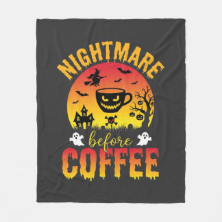 Halloween-Kaffe-Albtraum vor Kaffee Gruselig Ve Fleecedecke