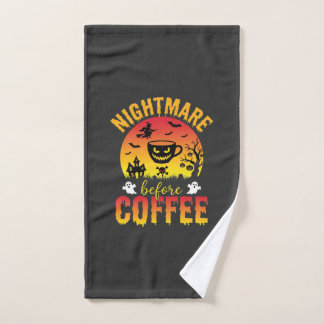 Halloween-Kaffe-Albtraum Vor Kaffee Gruselig Ve Handtuch
