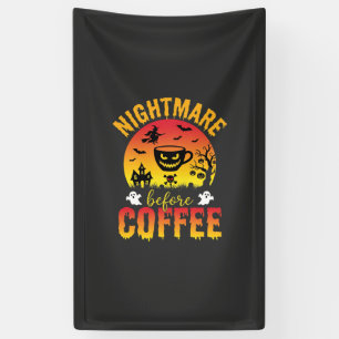 Halloween-Kaffee-Albtraum Vor Kaffee Gruselig Ve Banner