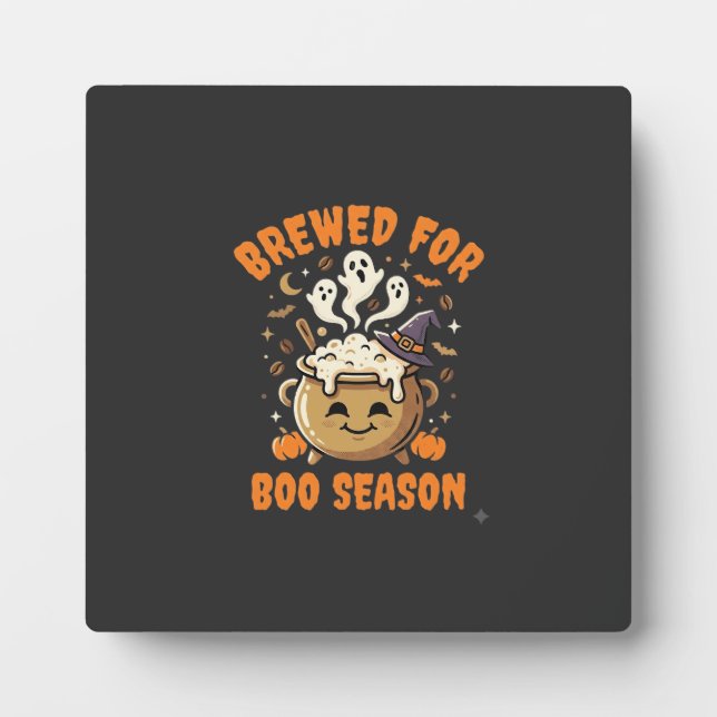 Halloween-Kaffee-Boo-Saison Fotoplatte (Vorderseite)