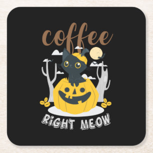 Halloween-Kaffee direkt am Geburtstag Rechteckiger Pappuntersetzer