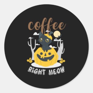 Halloween-Kaffee direkt am Geburtstag Runder Aufkleber