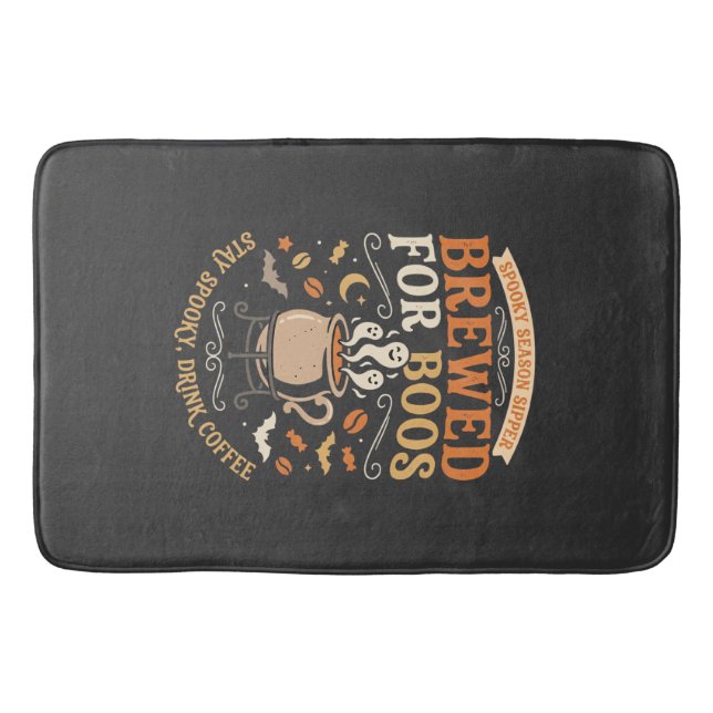 Halloween-Kaffee-Geister-Feier Badematte (Vorderseite)