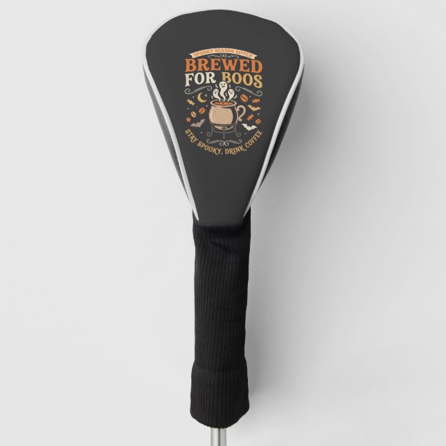 Halloween-Kaffee-Geister-Feier Golf Headcover (Vorderseite)