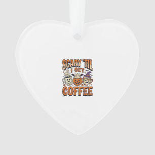 Halloween-Kaffee Gruselig Bis Kaffee Vintage-Shirt Ornament