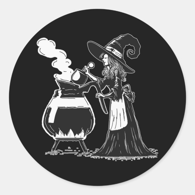 Halloween-Kaffee Runder Aufkleber (Vorderseite)