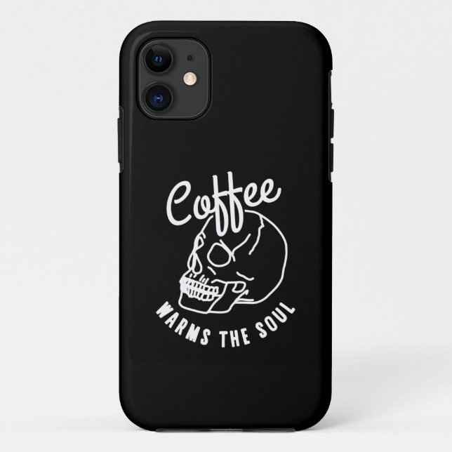 halloween Kaffee wärmt das Soul weiß Case-Mate iPhone Hülle (Rückseite)