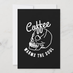 halloween Kaffee wärmt das Soul weiß Einladung