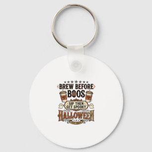 Halloween-Kaffeeshirt Brau Vor Boos Vintage De Schlüsselanhänger