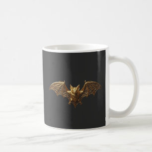 Halloween-Kaffeetasse Goldene Fledermaus Gothic Kaffeetasse