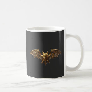 Halloween-Kaffeetasse Goldene Fledermaus Gothic  Kaffeetasse