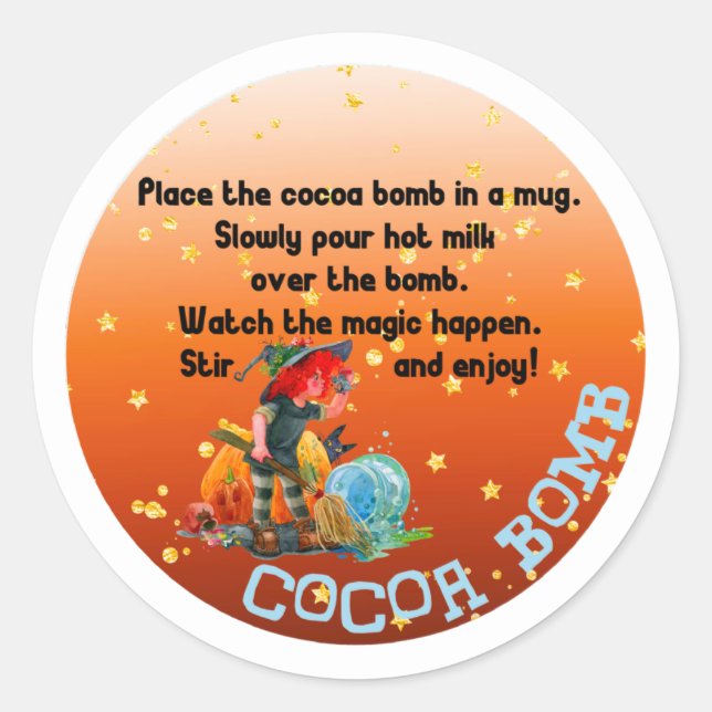 HALLOWEEN Kakaobombenbeschriftungen, SKULL Classic Runder Aufkleber (Vorderseite)