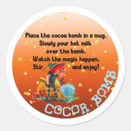 HALLOWEEN Kakaobombenbeschriftungen, SKULL Classic Runder Aufkleber