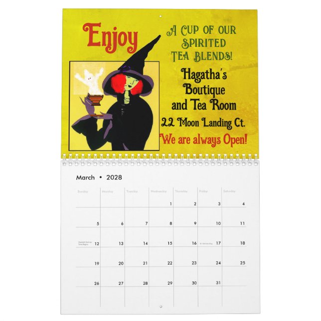 Halloween-Kalender 2025 Kalender (Mär 2028)