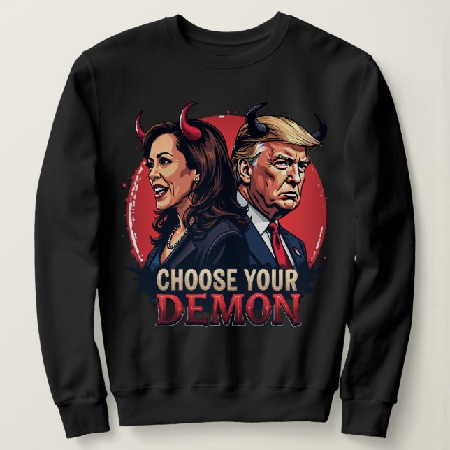 Halloween Kamala Harris Donald Trump Sweatshirt (Design vorne)