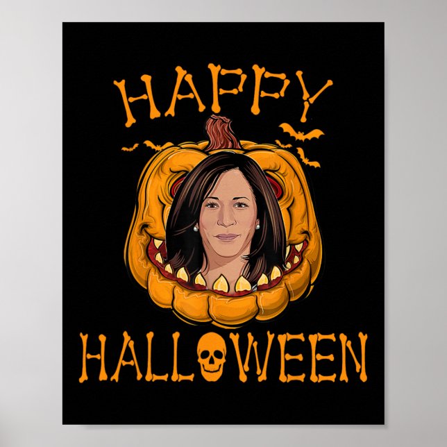 Halloween Kamala Harris Weihnachten 2023 Pumpk Poster (Vorne)