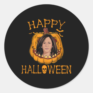 Halloween Kamala Harris Weihnachten 2023 Pumpk Runder Aufkleber
