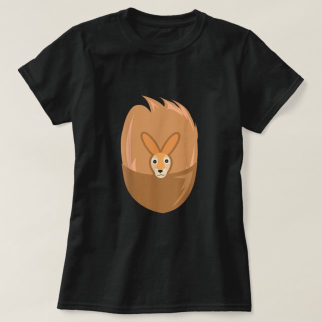 Halloween Kangaroo Kostüm - Kangaroo mit Pocket T-Shirt (Design vorne)