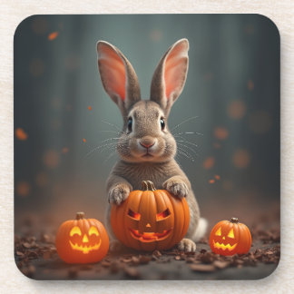 Halloween Kaninchen Hard-Kunststoff-Untersetzer Getränkeuntersetzer