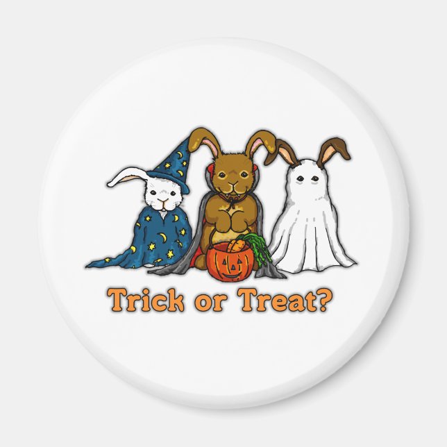 Halloween-Kaninchen-Trick Magnet (Vorne)