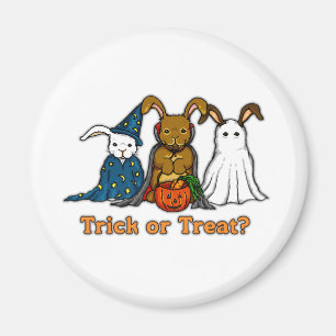 Halloween-Kaninchen-Trick oder Behandlung Magnet