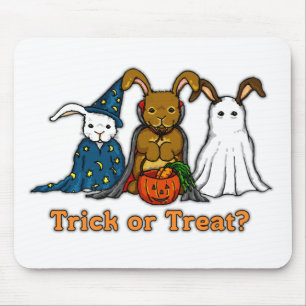 Halloween-Kaninchen-Trick oder Behandlung Mousepad