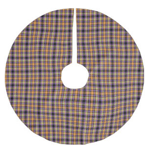 Halloween Kariert Tartan Polyester Weihnachtsbaumdecke