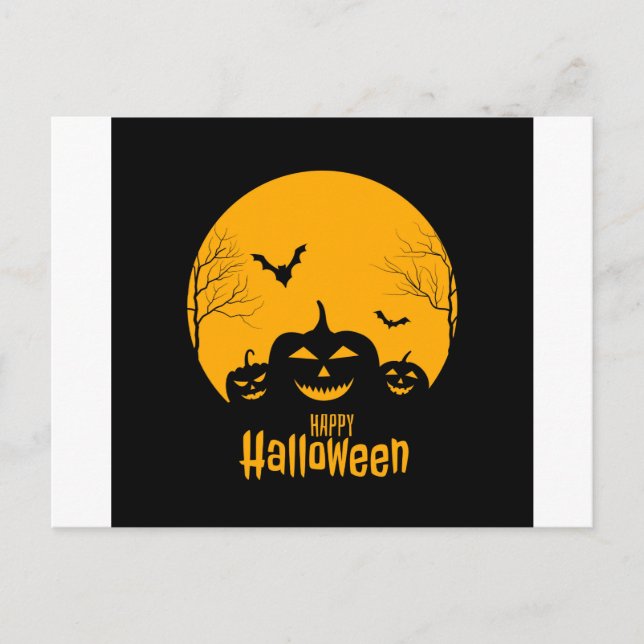 Halloween-Karte Ankündigungspostkarte (Vorderseite)
