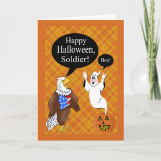 Halloween-Karte des Militärsoldaten Karte