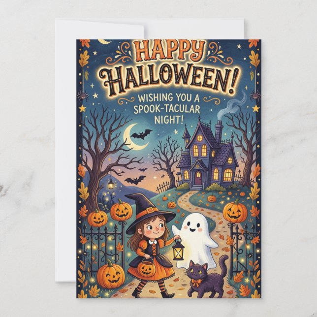 Halloween-Karte  Einladung (Vorderseite)