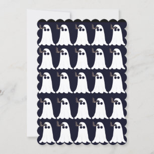 Halloween-Karte für Geister und Fledermäuse Feiertagskarte