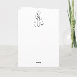 Halloween-Karte Geist Blumen Boo Bells Karte