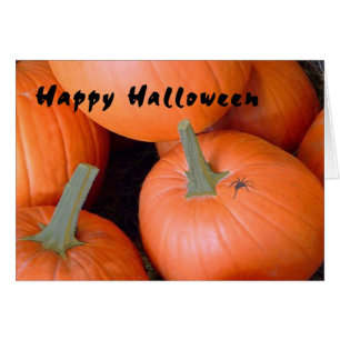 Halloween-Karte mit Kürbissen