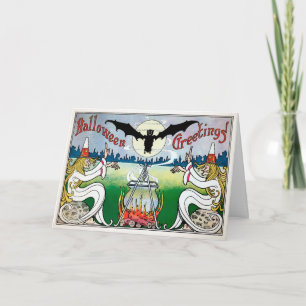 Halloween-Karte Vintag Feiertagskarte