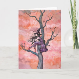 Halloween-Karten-Hexe-Katze durch Molly Harrison Karte