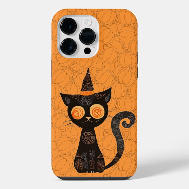 Halloween/Katz/Kürbis/Herbst iPhone Hülle (Rückseite)