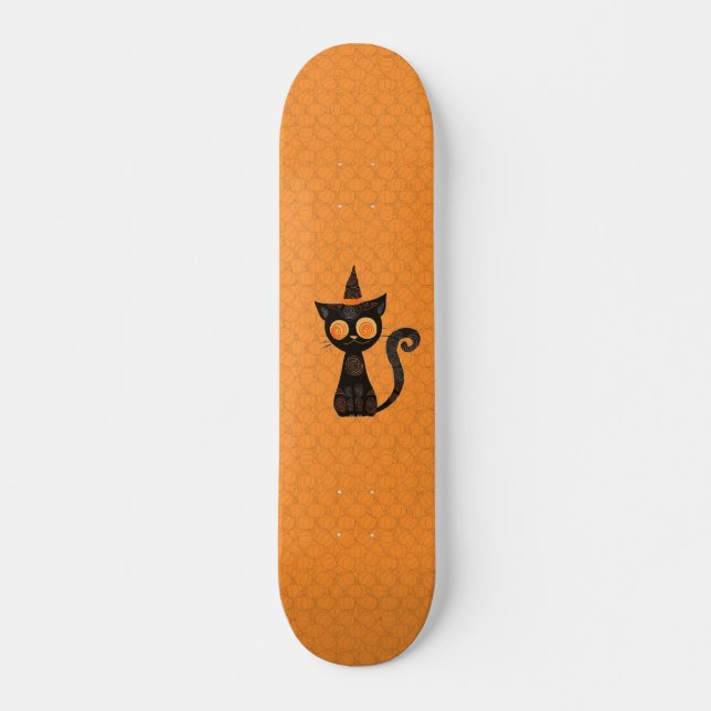 Halloween/Katz/Kürbis/Herbst Skateboard (Vorne)