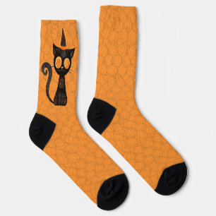 Halloween/Katz/Kürbis/Herbst Socken