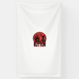 Halloween-Kätzchen Spukhaus Katze Grafik_1 Banner