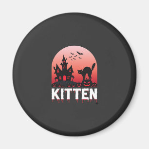 Halloween-Kätzchen Spukhaus Katzen Design_1 Magnet