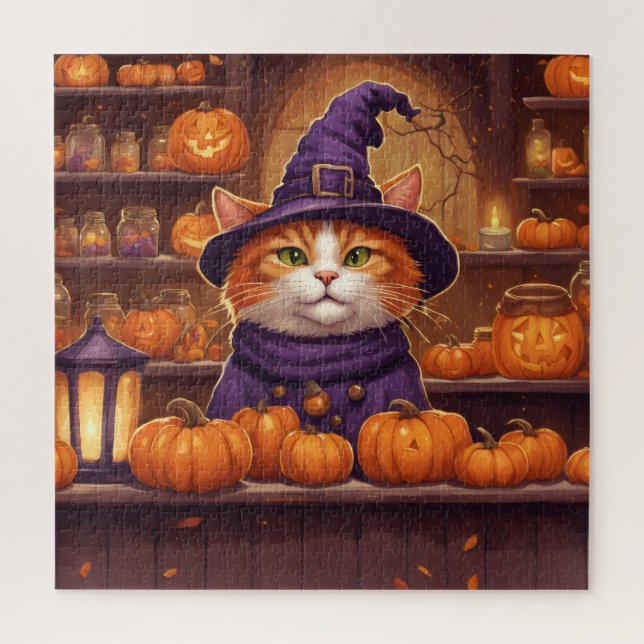 Halloween-Katze #10 Puzzle (Vertikal)