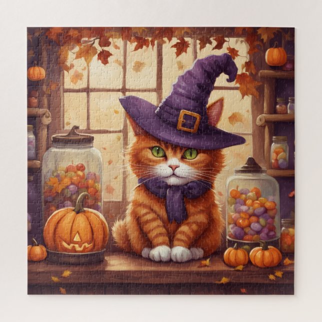 Halloween-Katze #4 Puzzle (Vertikal)