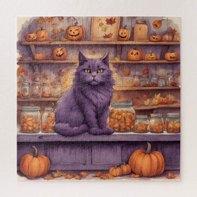 Halloween-Katze #5 Puzzle (Vertikal)