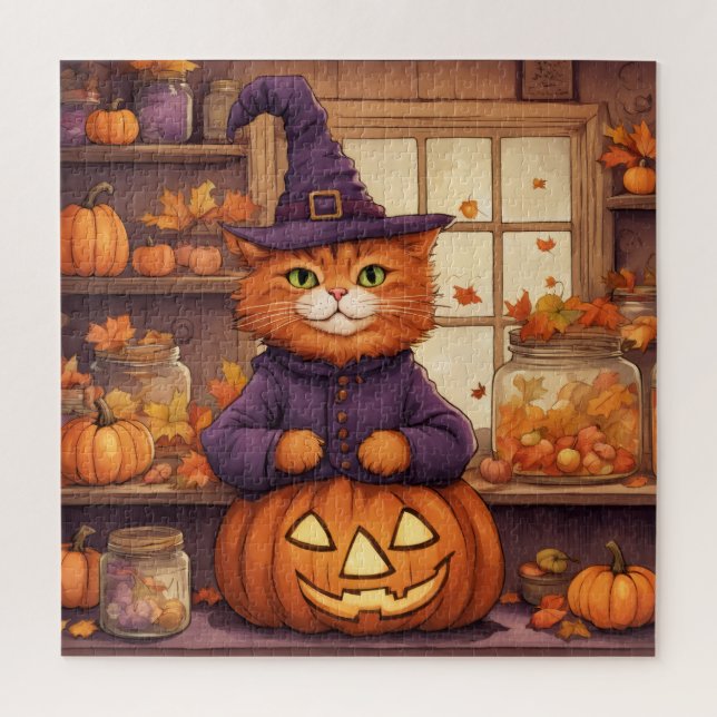Halloween-Katze #6 Puzzle (Vertikal)